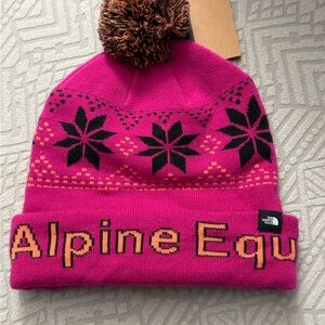 The North Face' Pink and Black Alpine Beanie